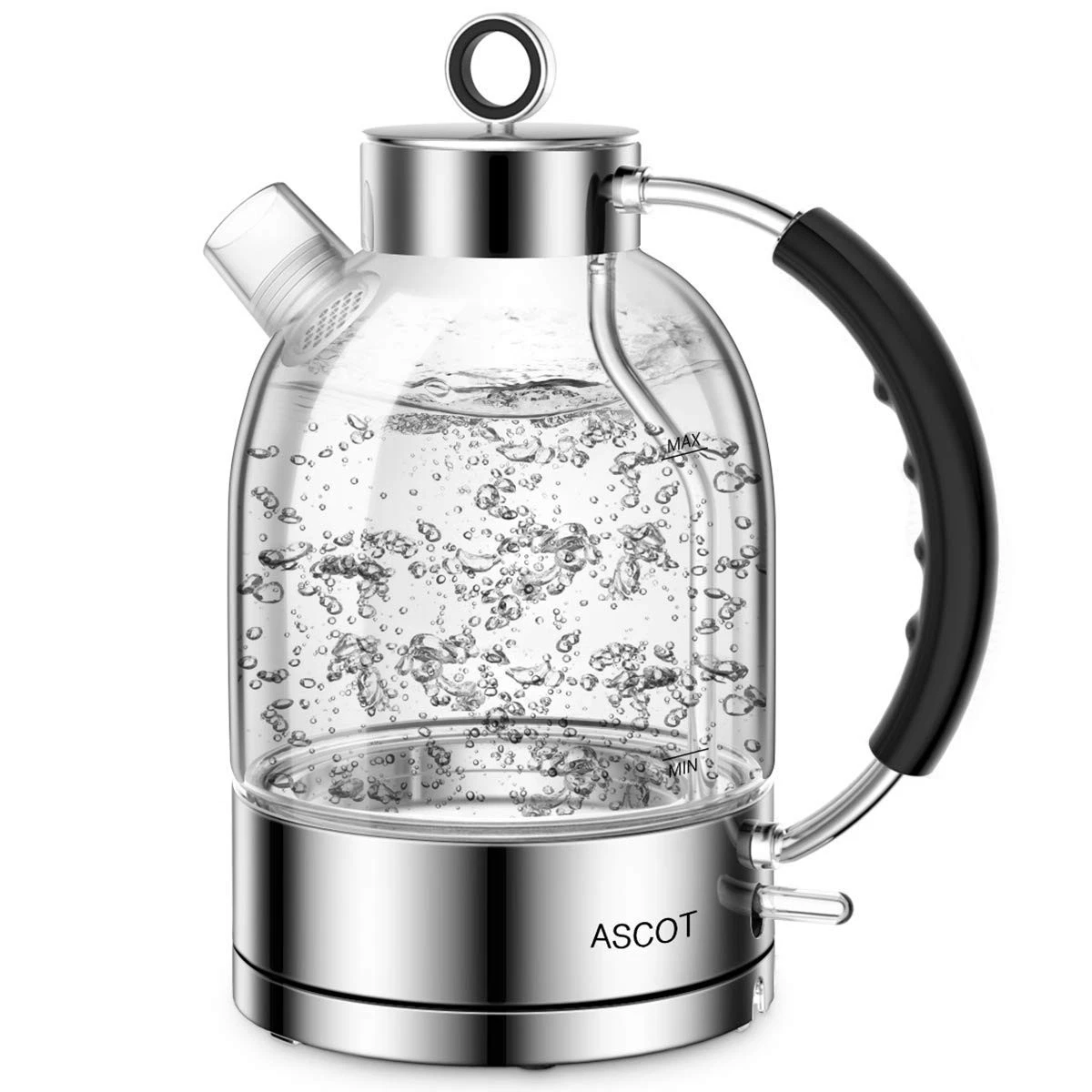 Electric Kettle 1.5L 1500W Borosilicate Glass - Cordless & Auto Shut-Off