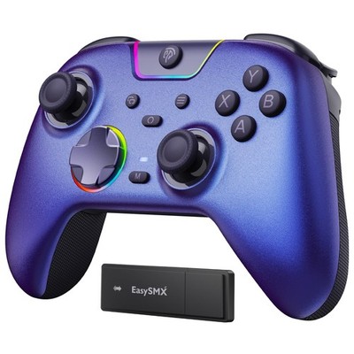 EasySMX X05 Pro Wireless Gamepad: Silent, Hall Sticks, PC/Switch/Android, Purple
