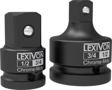 LEXIVON 1/2" & 3/4" Impact Socket Adapter, 2-Piece Set | ~ & 