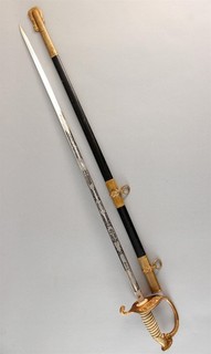 Antique mid 20thC United States Coast Guard Officer’s Dress Sword by Meyer NR