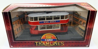 Corgi Appx 12cm Long Diecast D992/8 - Tram Car London Tramways - Red