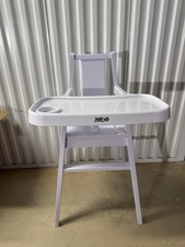 Zobo Summit Wood High Chair White w/ New Seat Pad - Local Pickup