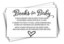50 Gender Neutral Baby Shower Book Insert Request Cards (50-Cards)
