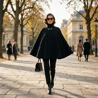 Betsy Johnson Sz 2X Wool Swing Coat Black Avant Garde Buckle Chic Winter