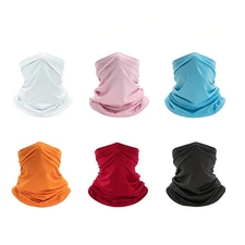 6 PCS UV Protection Cooling Neck Gaiter Face Mask Cover Scarf Breathable Bandana