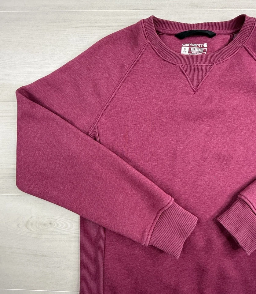 Sudadera Carhartt Calce Relajado Cuello Redondo Rosa Manga Deletreada Logo Mujer 4-6 S Foto 2 de 4