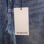 NWT Telepatia Wide Leg Mid Rise Embroidered Skull Rose Denim Jeans 7/28 — photo 4