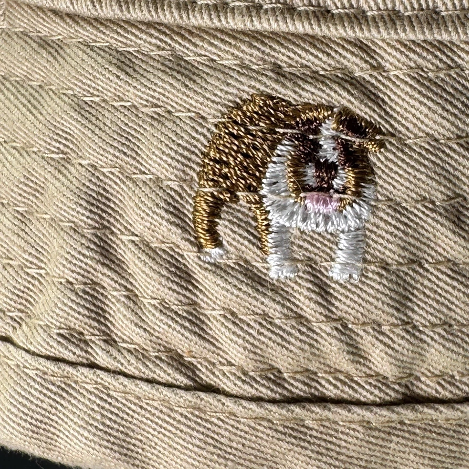 Children's Place Baby Bucket Hat Size 6-12 Months Khaki Embroidered Bulldog Cute - Image 4 of 4