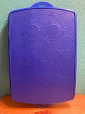 Tupperware Rectangle Bake N Take Cake Cupcake Transport Carrier 3861 Tray Blue