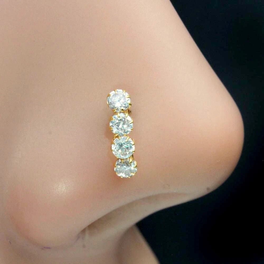 Natural Round White Diamond Nose Rings Engagement Wedding Gift Nose Ri –  FANCYDIAMONDJEWELS