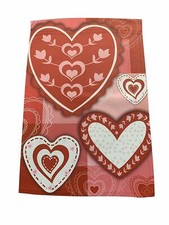 Valentine's Day Hearts Garden Flag 12" x 18", Red White and Pink Hearts