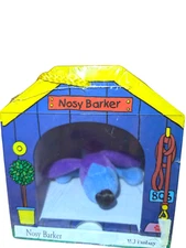 Vtg NOSY BARKER the nosiest little Blue Dog w/Dog House By W J Fantasy  NOS 2004