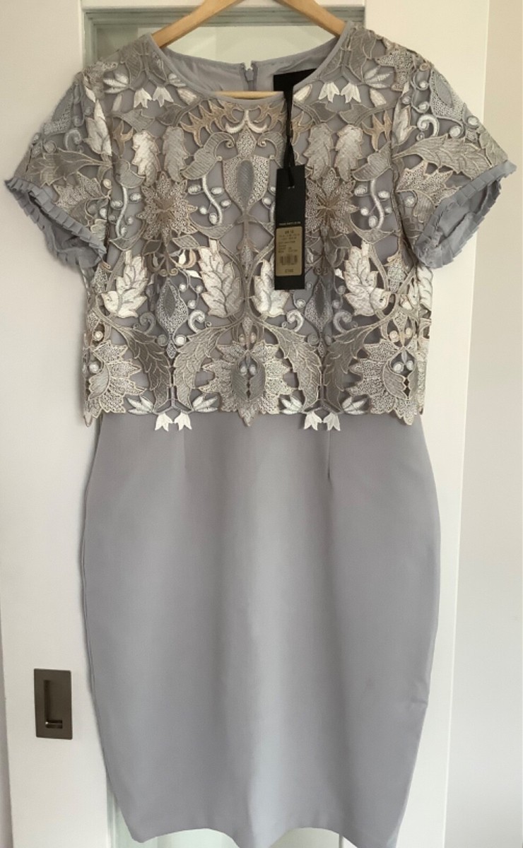 Phase Eight SUKI Dress, Smoke grey, UK size 12, BNWT, wedding