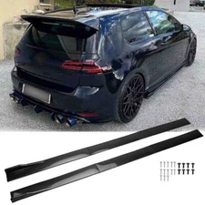 For VW Golf MK8 MK7 MK7.5 MK6 MK5 GTI Carbon Fiber Side Skirt Splitter Lip 78.7"