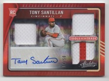 2022 Panini Absolute - Tony Santillan SP Red Spectrum 3 Swatch 4/50 Auto RC