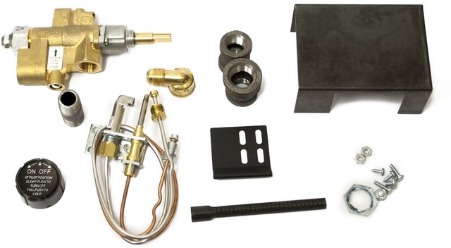 Fireplace Gas Log Lp Propane Brass Safety Pilot Light Complete Kit