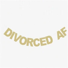 Golden Divorce Bash Banner - Celebrate Your Divorce in Style! Perfect Decoration