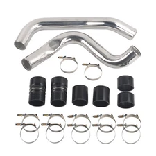 Polished 3" Intercooler Pipe & Boot Kit For 1999.5-2003 Ford 7.3L Powerstroke