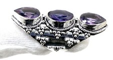 Purple Amethyst Handmade 925 Sterling Silver Statement Ring-Mother's Day Gift