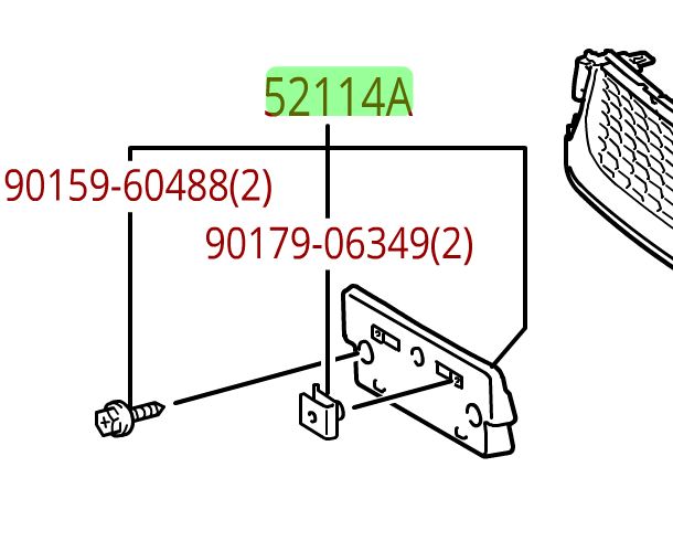 Lexus GX460 (2014-2018) OEM Genuine Front Bumper LICENSE PLATE
