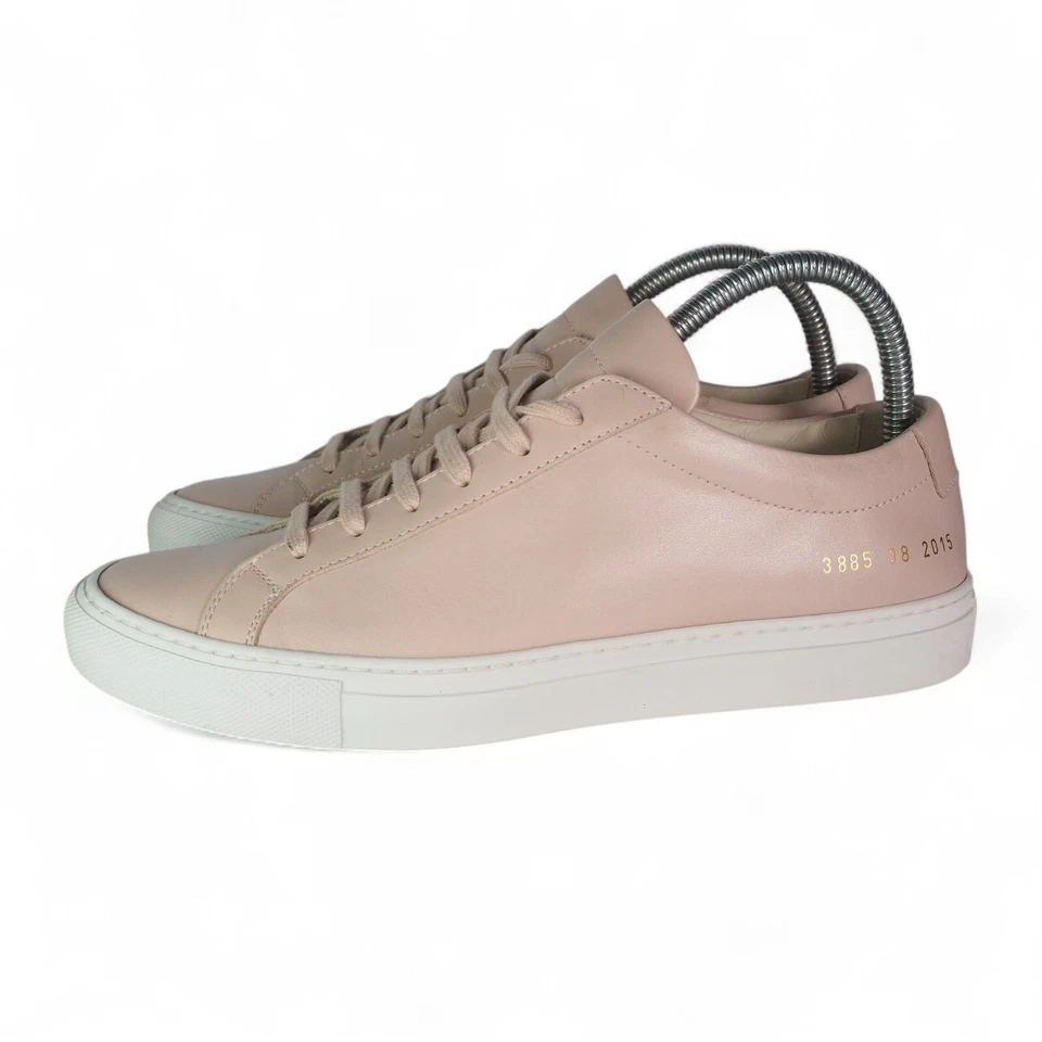 Mujer por Common Projects Zapatillas de Cuero de Aquiles Rosa Albaricoque Para Mujer 7/38 Foto 2 de 4