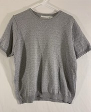 Alfred Dunner Shimmer Gray Sweater Women’s Short Sleeve Crew Neck EUC USA Made