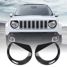 Front Light Bezels Headlight Lamp Trim Cover For Jeep Renegade 15-18 Accessories