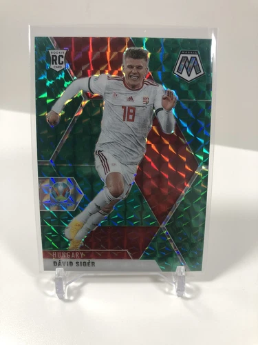 2020-21 Panini UEFA Euro Mosaic Soccer David Siger RC Green Prizm SP