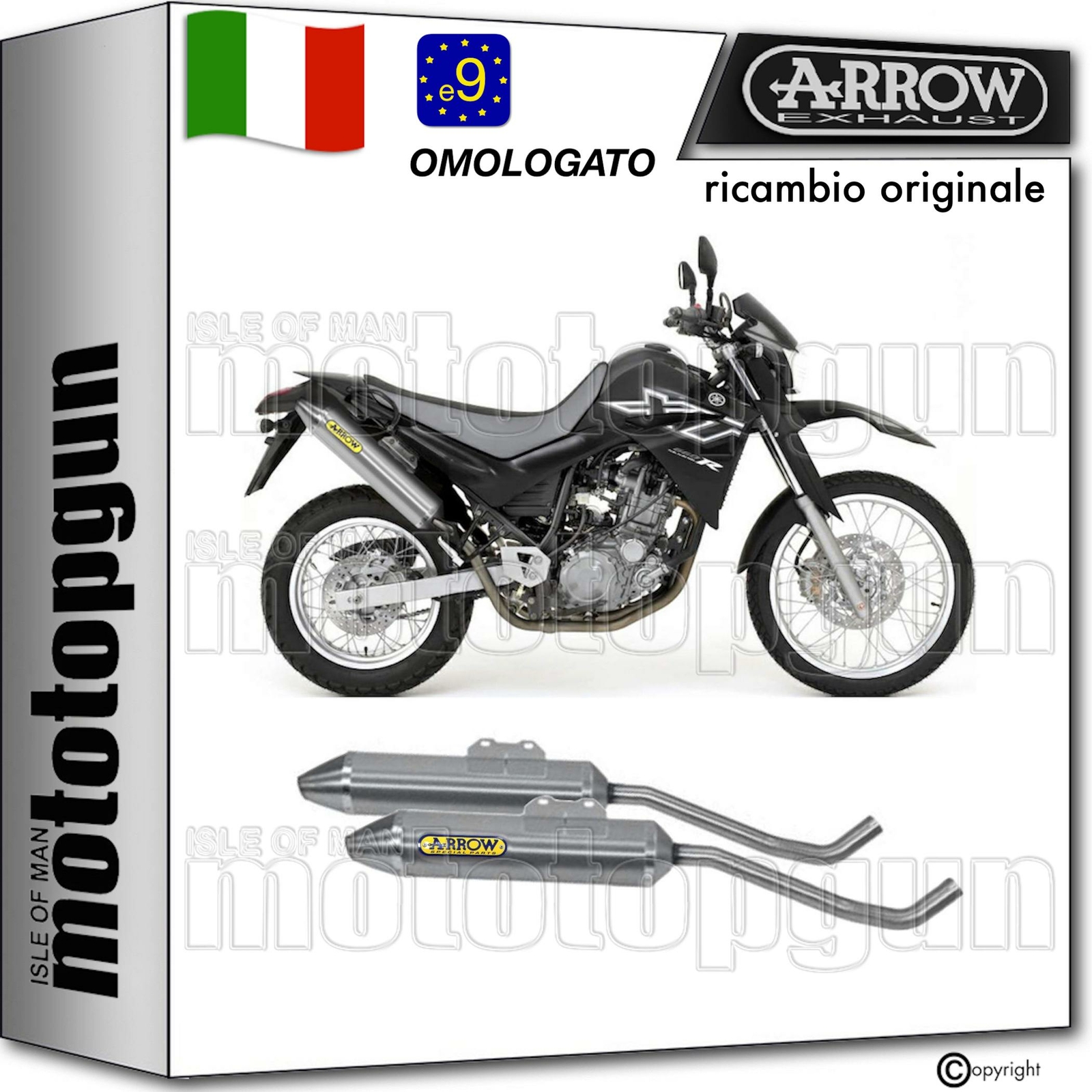 ARROW SCARICO OMOLOGATO THUNDER ALLUMINIO YAMAHA XT 660 X 2012 12 2013 13