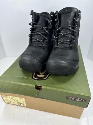 Keen Men's Targhee II Mid Waterproof Hiking Boots Size 10 Black/Black New in Box