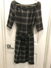 Zara Women Elegant Classy Plaid Belted Dress