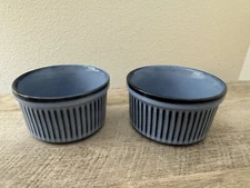 Carnaby Ramekins Set Of 2 Blue Stripes Bowl Baking Dish