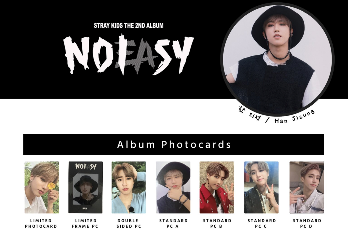 K-POP・アジア STRAY KIDS HAN NOEASY ALBUM PC SET Han Official Photocard Stray Kids The 2nd Album Noeasy Kpop