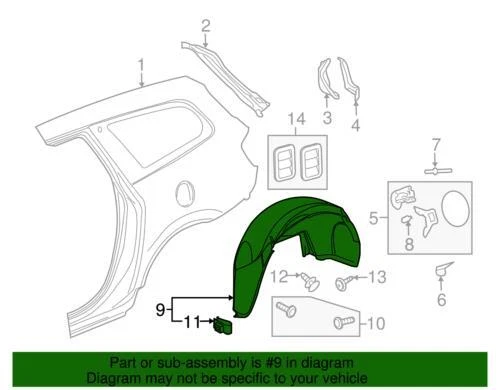 Tuerca de revestimiento trasera izquierda Buick Enclave genuina GM 2008-2017 22782467 Foto 2 de 2