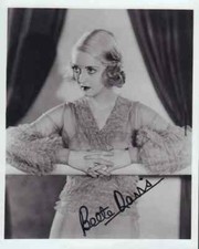 Bette Davis Signed Rare Original Vintage Photo POP COA
