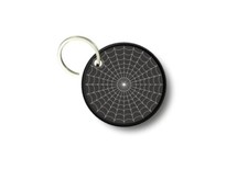 Keychain Round Printed Double-Sided Spider Web