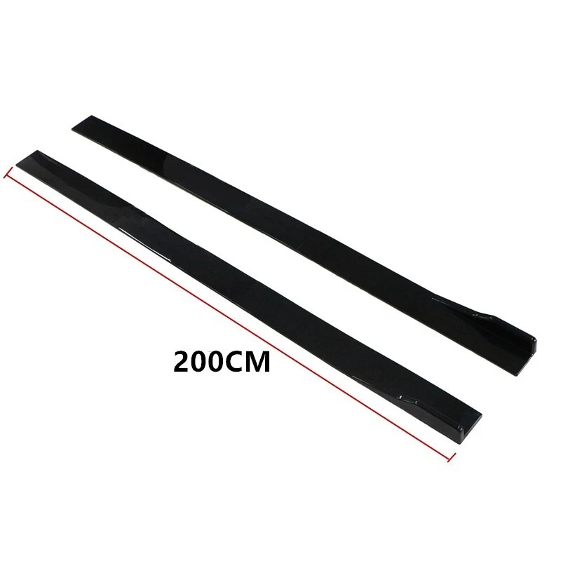 For Audi A4 A5 A6 A7 78.7" Gloss Black Side Skirts Rocker Extension Panel Lip AZ Foto 4 de 4