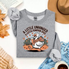 Funny Silly Goose Fall Sweatshirt Autumn Animal Humor Gift Idea