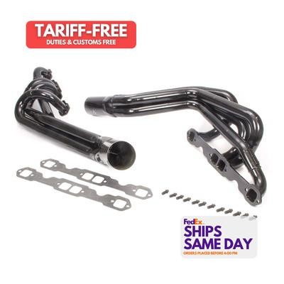 Schoenfeld 146V, 2 Pack Black Steel Sbc Crossover Headers 1-3/4 - 1-7/8 Performa
