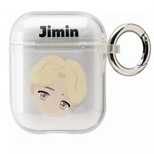 Funda de silicona transparente BTS TinyTan JIMIN AirPods/AirPods2 con mosquetón NUEVO