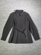 Valentino Garavani Women Tunic Shirt Sz 46 Black Belted Long Sleeve Luxury Dress