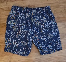 Kirkland Signature Men's L Blue Palm Leaf Swim Shorts 8" NWOT