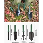 4PCS Heavy Duty Metal Garden Tools Set Trowel Shovel with Non-Slip Rubber Grip