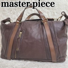 borsa master-piece mini Boston pelle 2WAY tracolla marrone uomo 24027 Giappon...