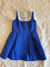 JANIE AND JACK toddler dress size 3 blue eyelet trim summer sleeveless