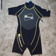 Gotcha Gear Mens Shorty Wetsuit XL Black Yellow Titanium 2 Surf Neoprene Diving