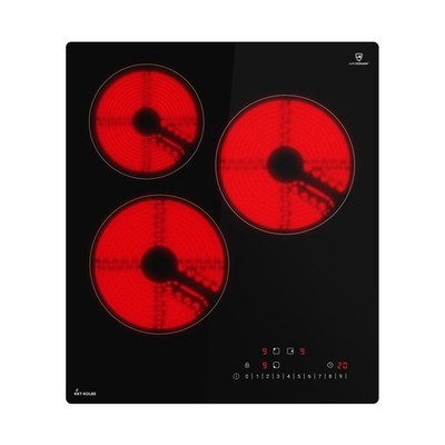 KKT KOLBE Glaskeramik Kochfeld Autark Heizspiralen 45cm  3 Zonen 9 Stufen