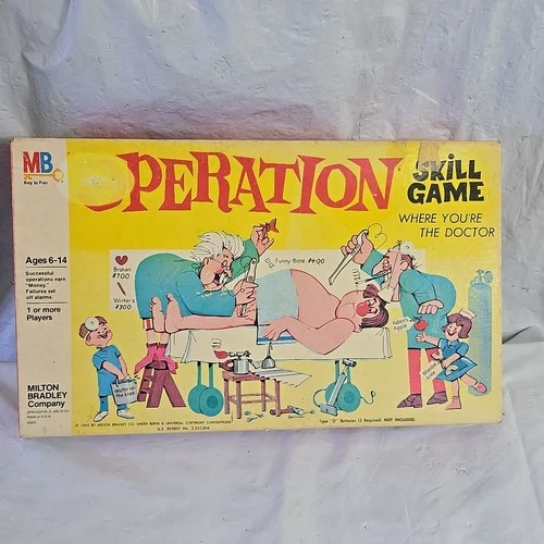 1965 Operation Skill Game Vintage Smoking Doctor Milton Bradley Restorative