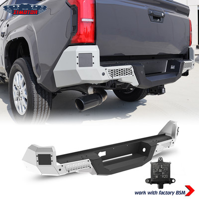 Heavy Duty Steel 2-Tone Rear Bumper For 2024 2025 2026 TOYOTA TACOMA Powder Coat