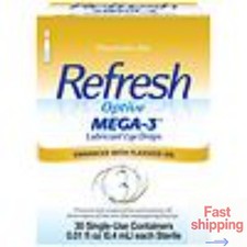 Refresh Mega-3 Lubricant Eye Drops Preservative-Free, 0.01 fl oz, 30 pack